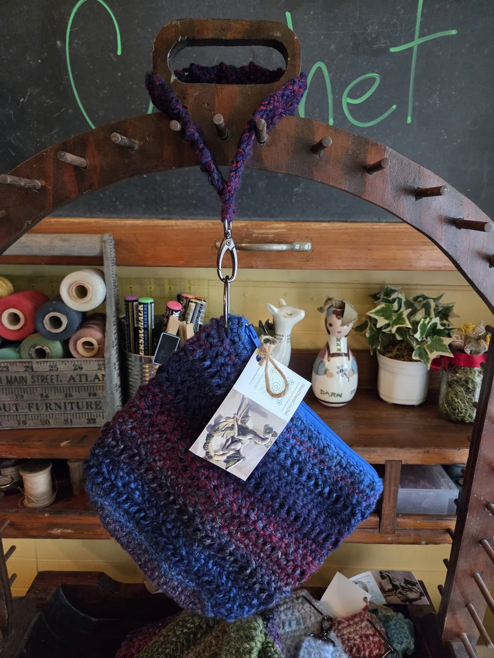 Handmade Crochet Wristlet Pouch - Multicolor Pastel